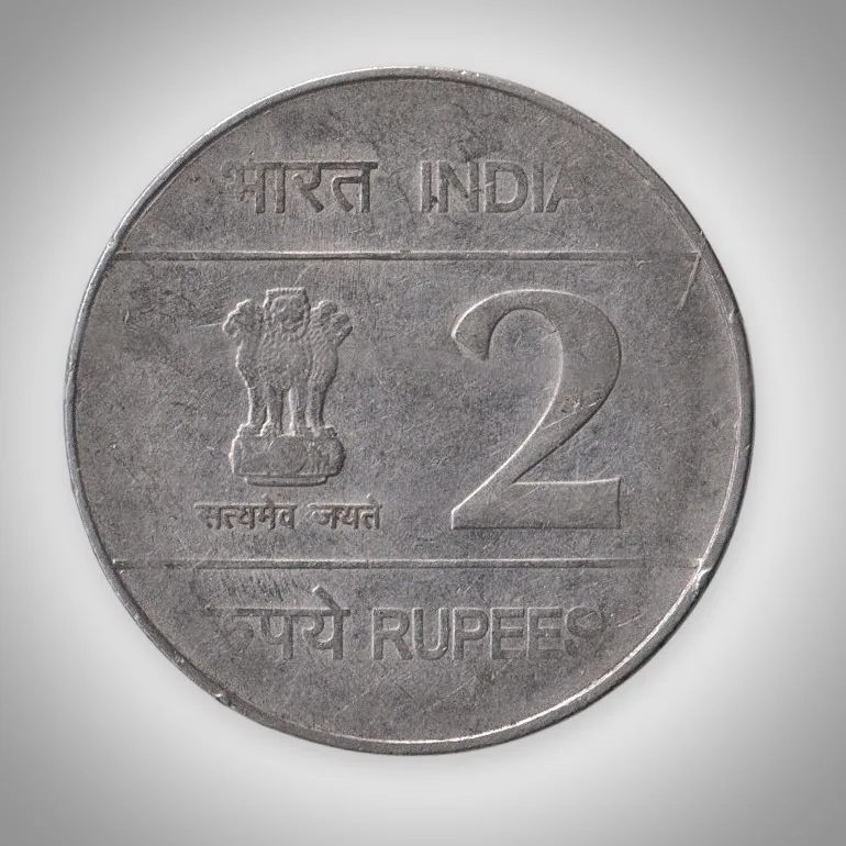 Rare 2 Rupee 2010 XIX Commonwealth Games Delhi Commemorative Calcutta Mint Republic India Coin # A307