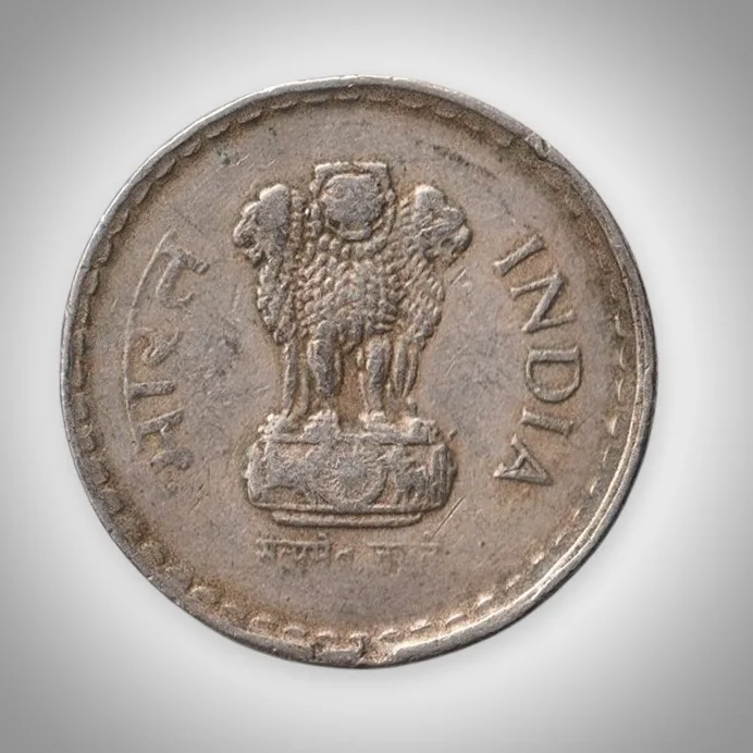 Rare 5 Rupees 2000 Republic India Hyderabad Mint Coinage India Coin # A152