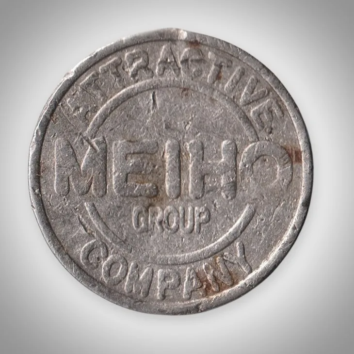 Meiho Group Attractive Company Japan Amusement Arcade Game Token 25 mm White Metal # A662