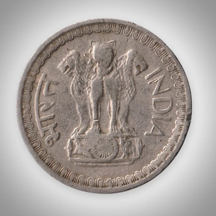 Rare 50 Paise 1975 Mumbai Mint Lion Capital Definitive Series Republic of India Coinage India Coin # A037