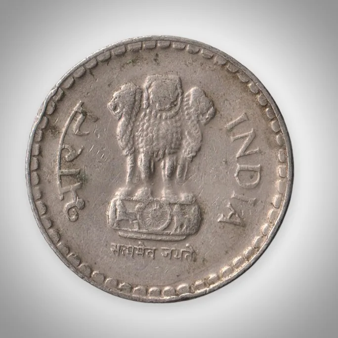 Rare 5 Rupees 1999 Republic India Noida Mint Coinage India Coin # A148