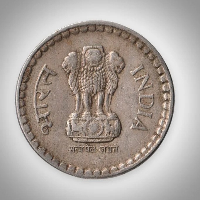 Rare 5 Rupees 1993 Republic of India Calcutta Mint Coinage India Coin # A131
