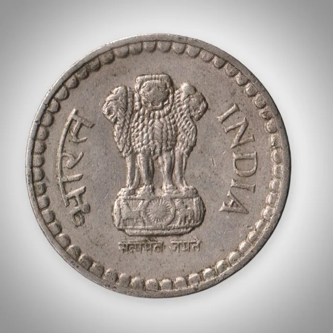 Rare 5 Rupees 2002 Republic of India Calcutta Mint Coinage India Coin # A161