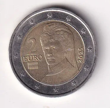 Austria 2 Euros 2025 Rare Bimetallic Coin