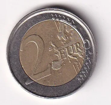 Belgium 2 Euros 2008 (Albert II) Rare Bimetallic Coin