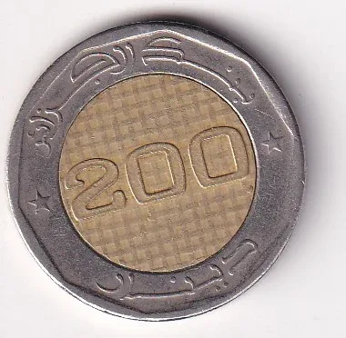 Algeria 200 Dinars 2012 (Independence) Rare Bimetallic Commemorative Coin