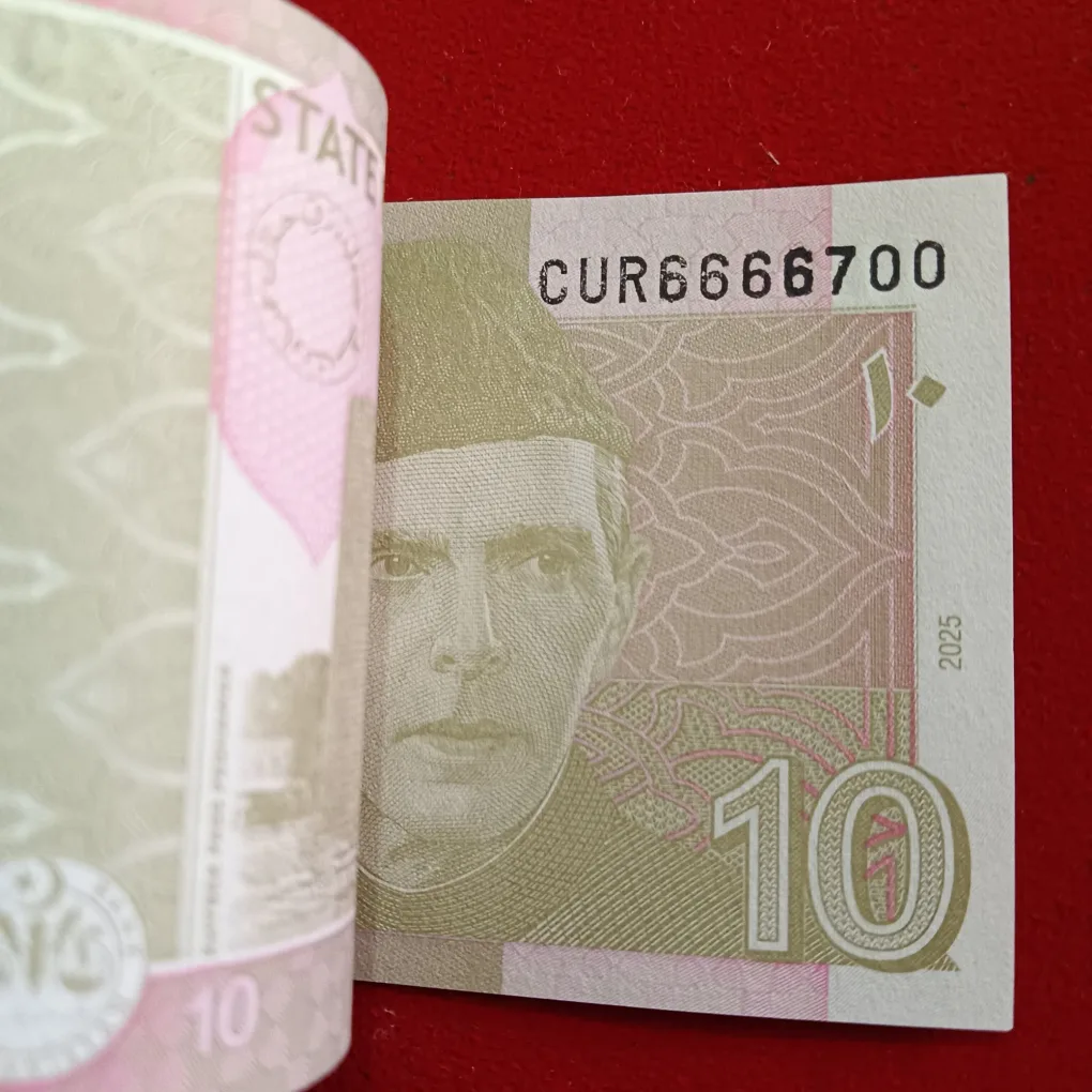 Extremely Rare 10 Rupees Fancy Number Full Bundle 666666State Bank of Pakistan 6666601