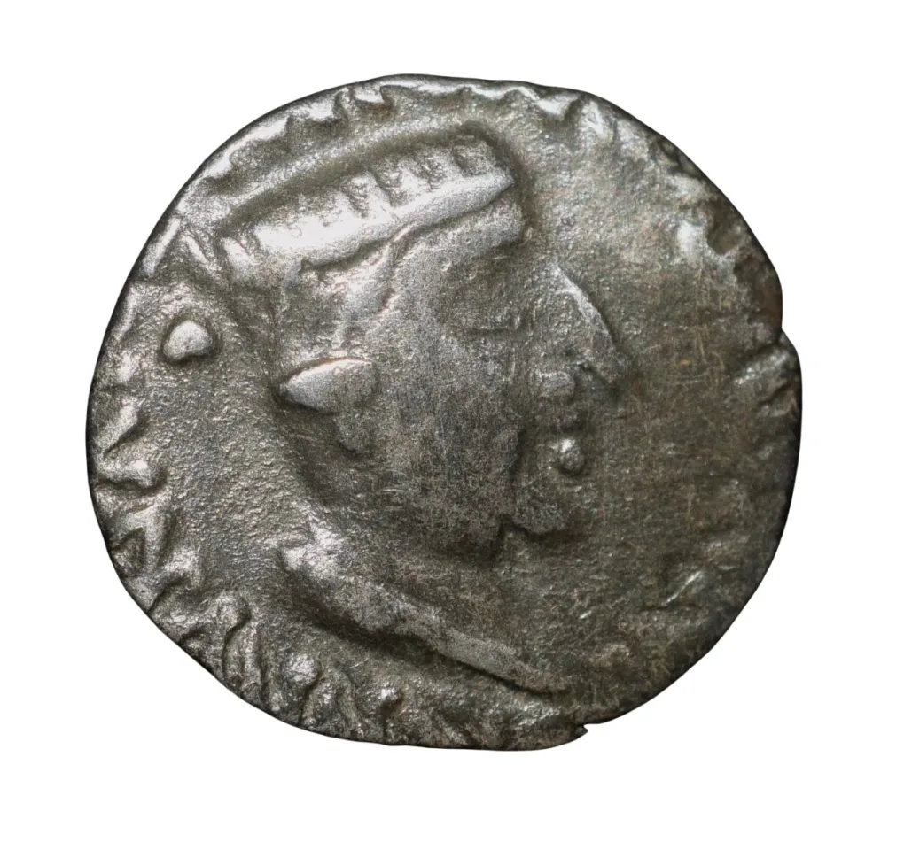 Silver Drachma of Nahapana (1st Cen.AD) of Western Kshatrapa Rare