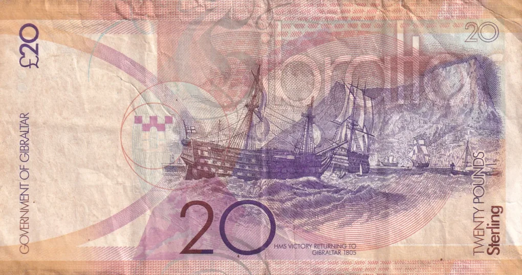 Gibraltar 20 Pounds - Elizabeth II HMS Victory Rare Note