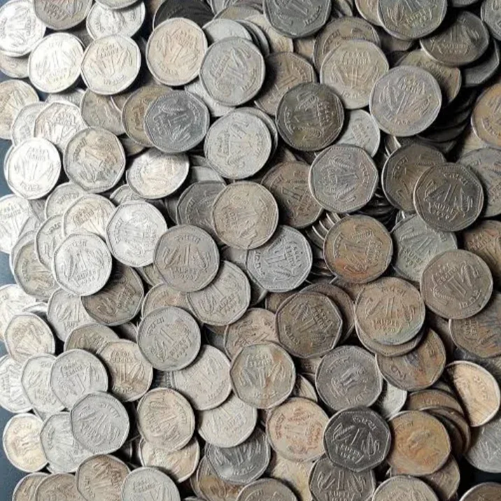 One Rs Scare Coins Copper Nickel 1988,89,99,90,91 Years 50 Pcs Given Hyderabad Mint Republic of India