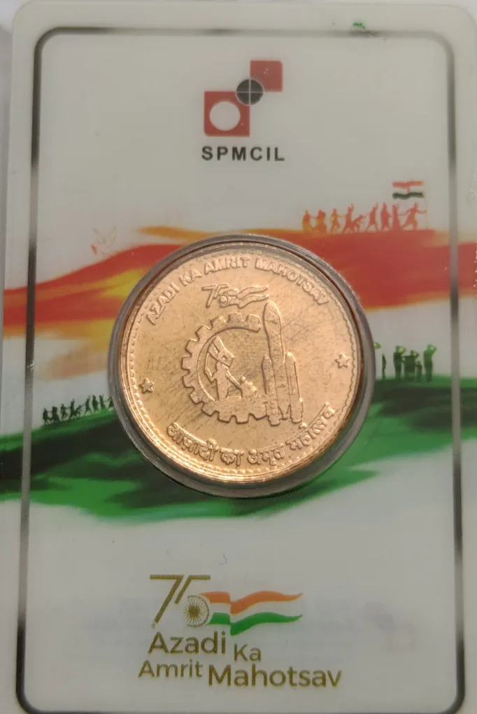 Extremely Rare Chandrayan 3 Azadi Ka Amrit Mohatsav Copper Medal Issued By Hyderabad Mint