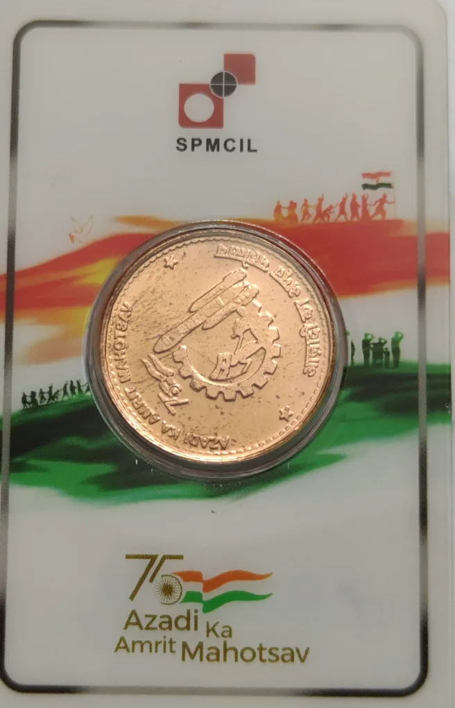 Extremely Rare Chandrayan 3 Azadi Ka Amrit Mohatsav Copper Medal Issued By Hyderabad Mint