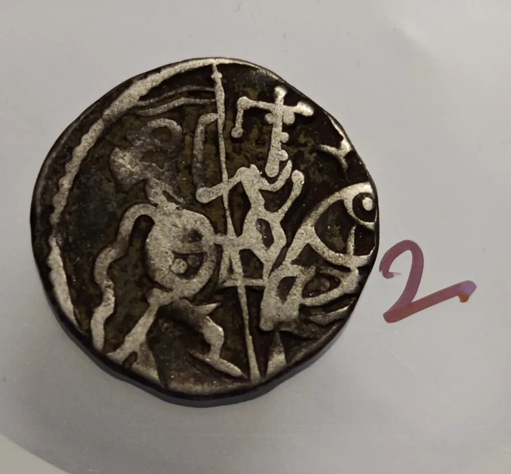 Hindu Shahis Bull And Horseman Silver Coin High Grade