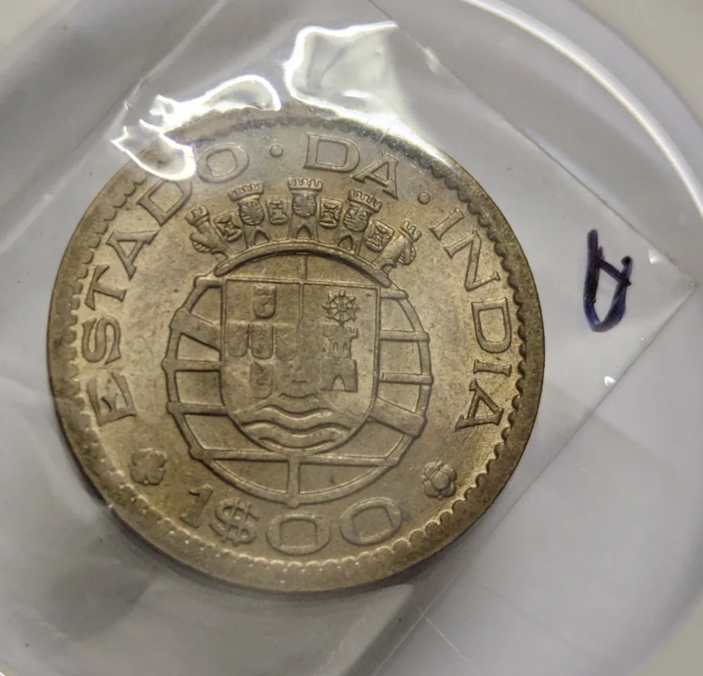 3 Escudos Portuguesa Copper Nickel Year 1959 Estado DA India UNC