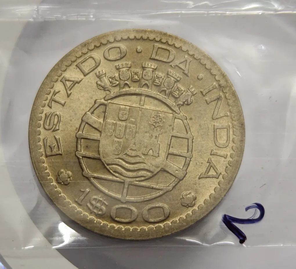 3 Escudos Portuguesa Copper Nickel Year 1959 Estado DA India UNC