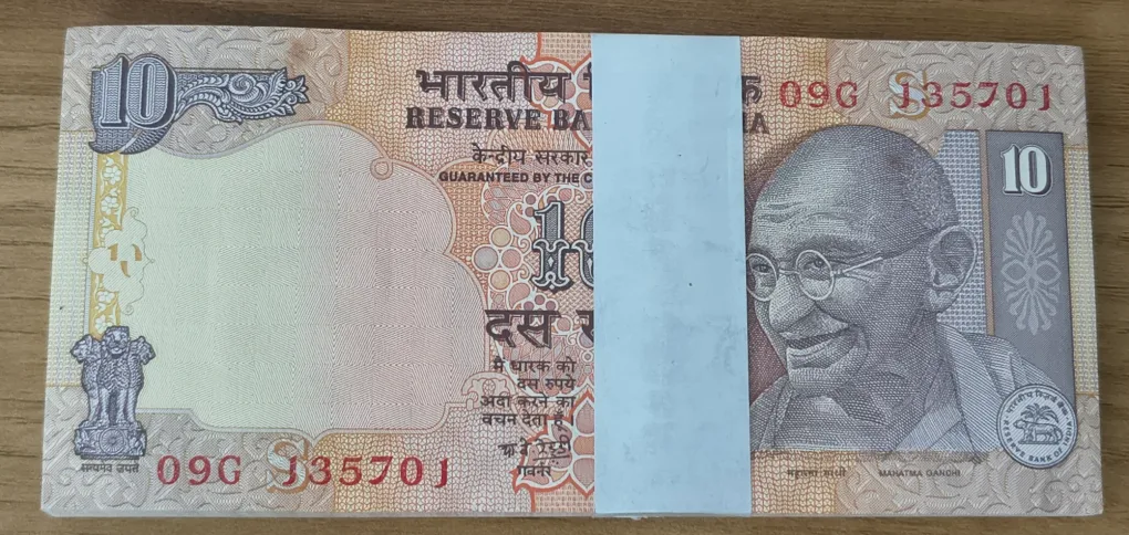10 RUPEES GOVERNOR Y.B.REDDY (S INSERT 2008) RARE UNC SERIAL PACKET ( 1 NOTE MISSING )