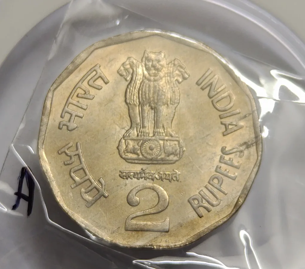 2 Rs Saint Tukaram 2002 Coin Kolkata UNC