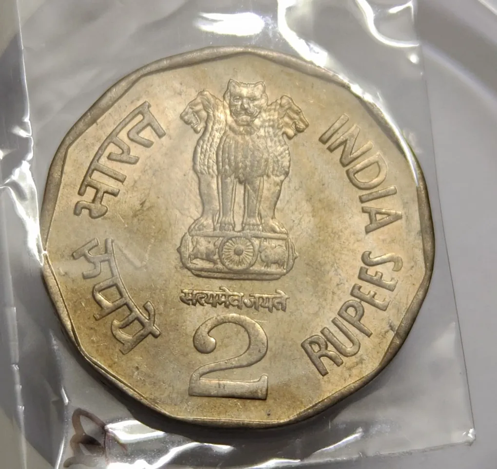 2 Rs Saint Tukaram 2002 Coin Kolkata UNC