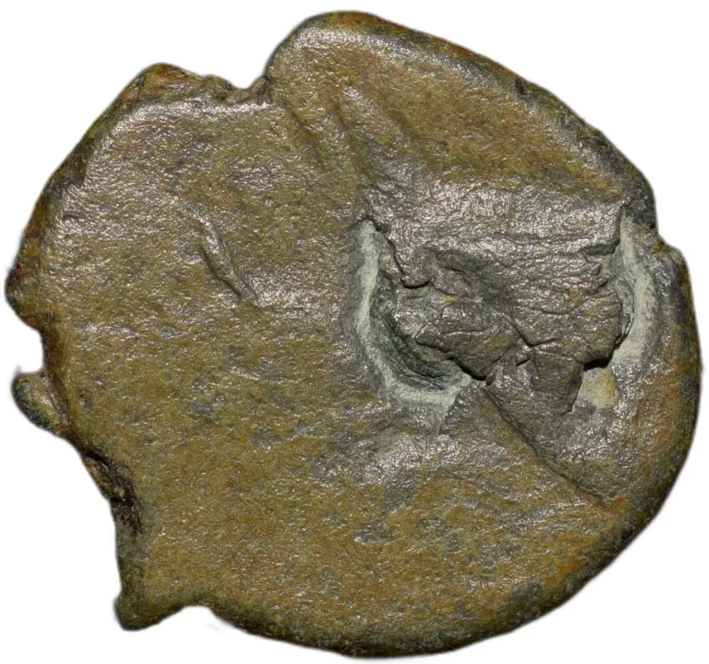 Potin Coin of Satavahana Dynasty(100 BC) of Junnar Lion Type Rare