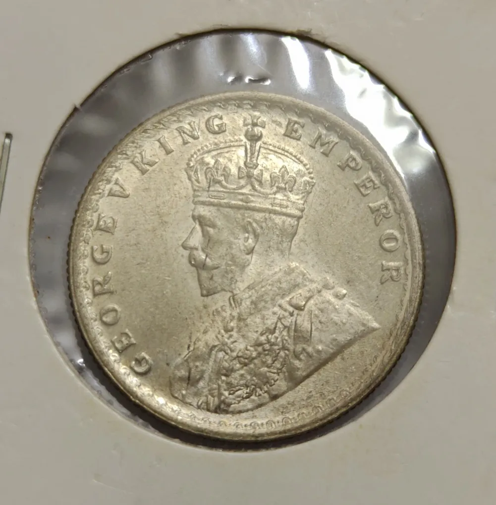 British India George V Half Rupee 1936 Silver Coin Bunc Rare