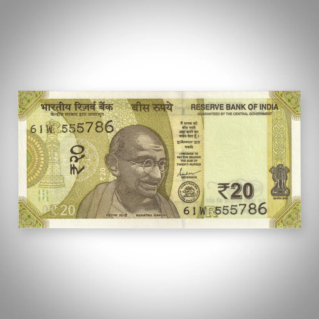 Rare 20 Rupees 2021 Serial 555786 Semi Fancy Mahatma Gandhi New Series Ending 786 Fancy Number Signed By Shaktikanta Das Republic India Note # A502