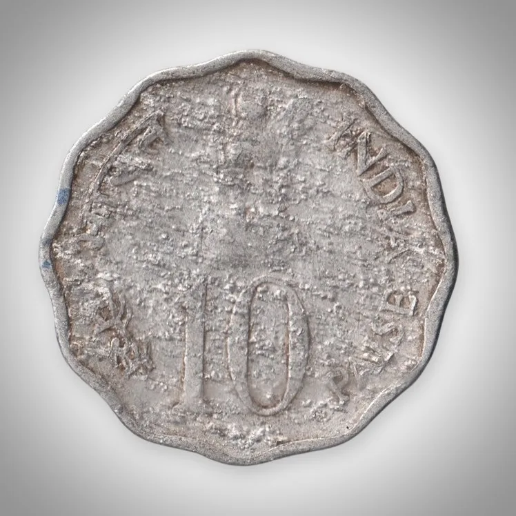Rare 10 Paise 1978 FAO Food and Shelter For All Commemorative Calcutta Mint Republic of India Coin # A087
