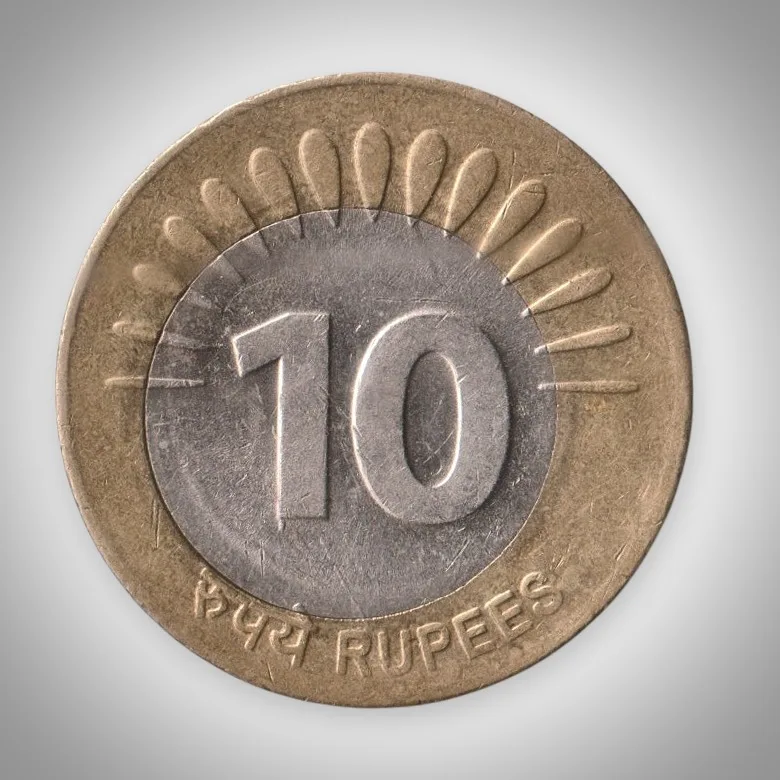 Rare Mint Shifting Die Error 10 Rupees 2009 Unity in Diversity Noida Coinage of Republic India Coin # A071