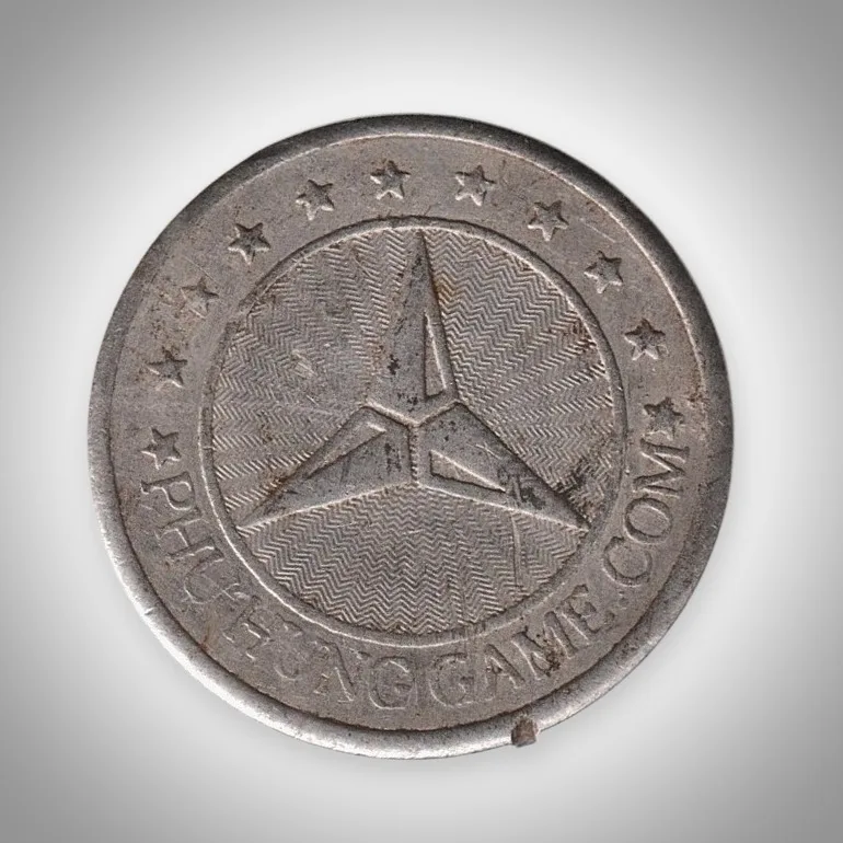 Phuc Hung Game Three Pointed Star Vietnam Amusement Arcade Game Token 25 mm White Metal # A651