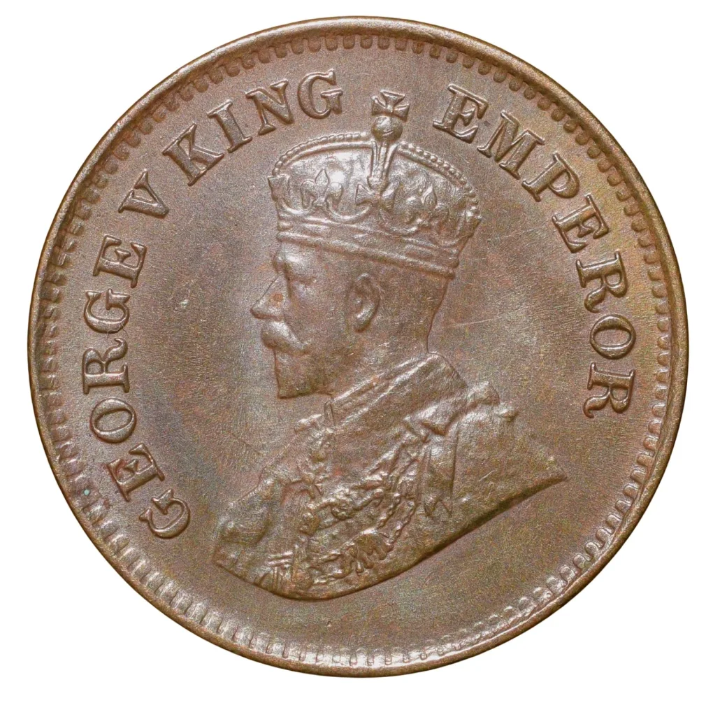 Bronze 1/2 Pice of George V (AD 1936) of Calcutta Mint About UNC Grade