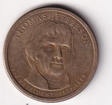 United States 1 Dollar 2007 (Thomas Jefferson) Rare Commemorative Coin