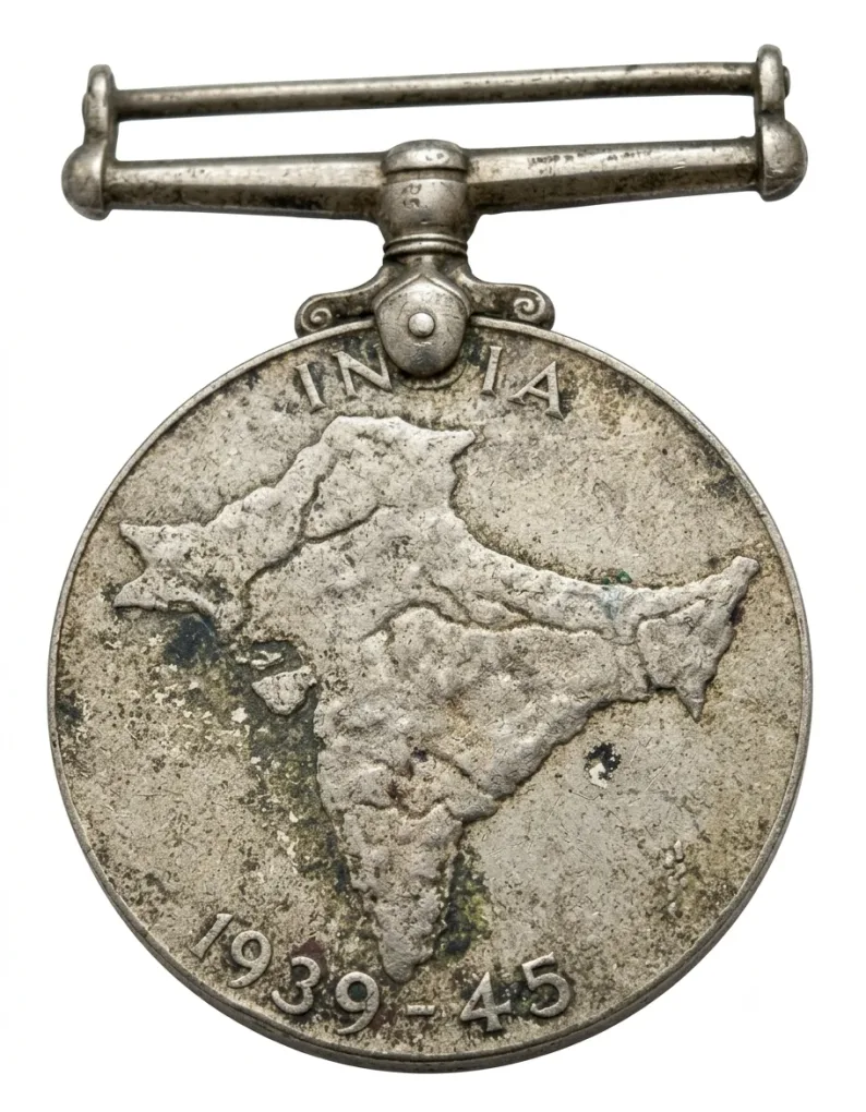 India Full MAP George VI British-India (1939-45) Rare Unnamed Medal