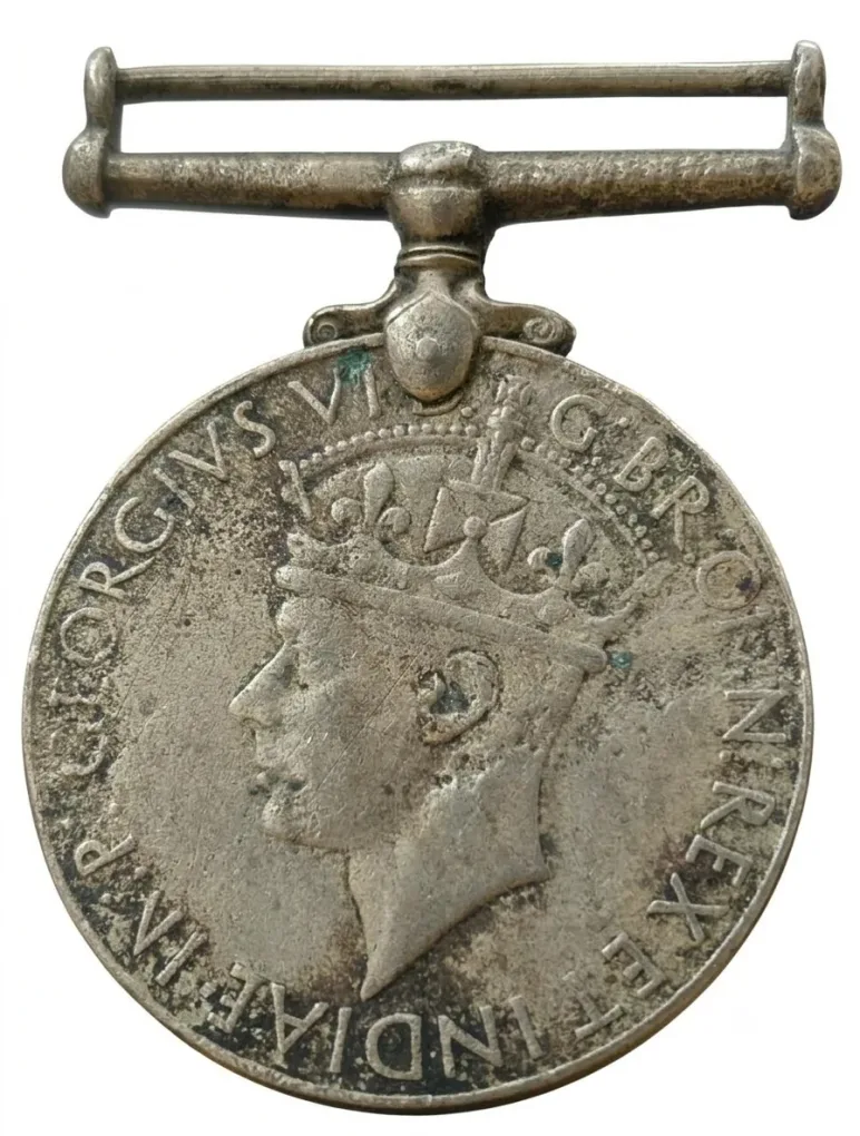 India Full MAP George VI British-India (1939-45) Rare Unnamed Medal