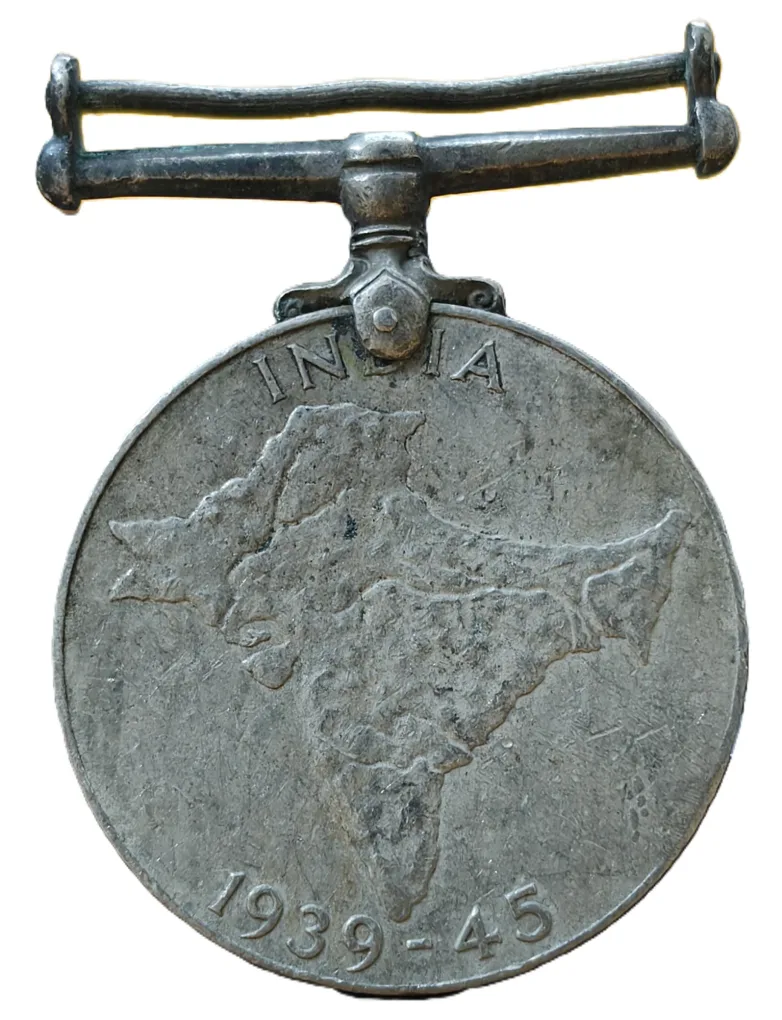 India Full MAP George VI British-India (1939-45) Rare Unnamed Medal