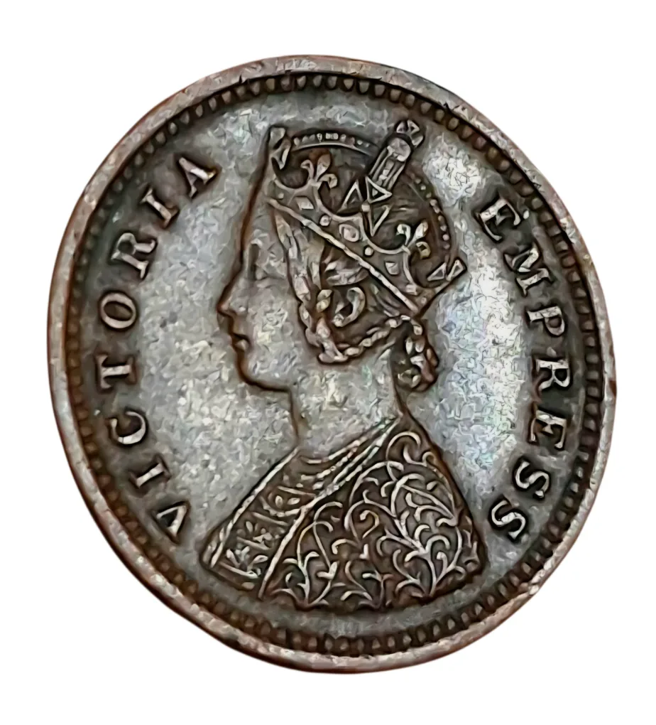 British India 1/12 ANNA Year 1884 VICTORIA EMPRESS **V. SCARE** High Collectable Grade.