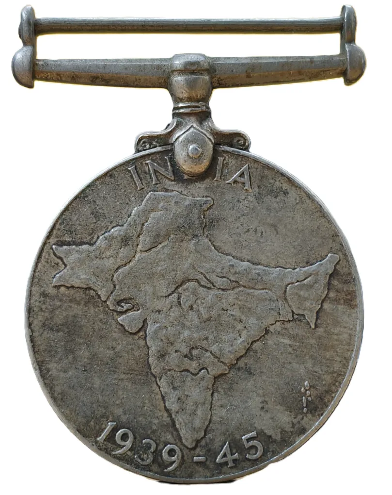 India Full MAP George VI British-India (1939-45) Rare Unnamed Medal