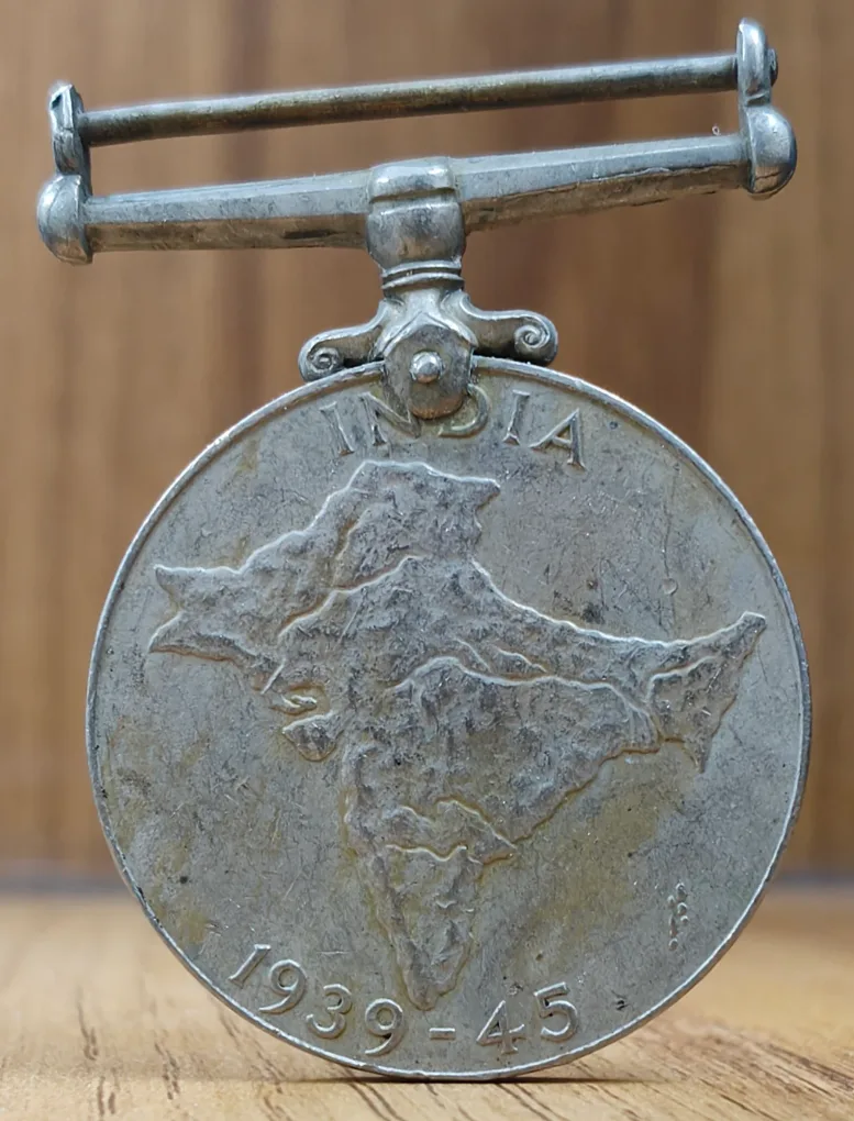 India Full MAP George VI British-India (1939-45) Rare Unnamed Medal