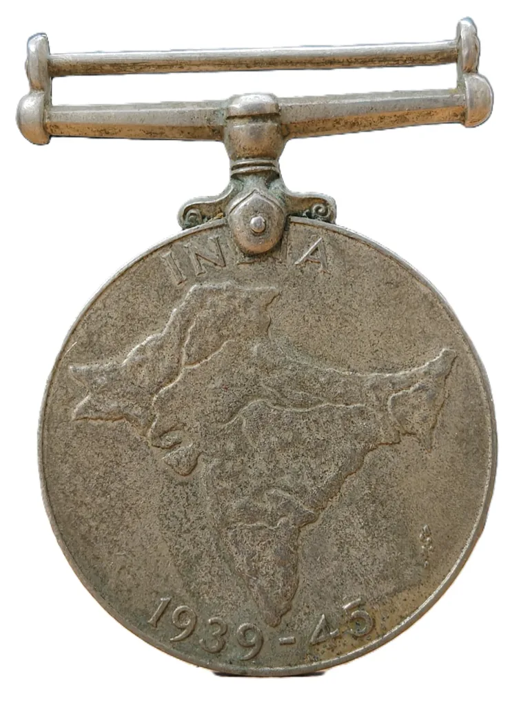India Full MAP George VI British-India (1939-45) Rare Unnamed Medal