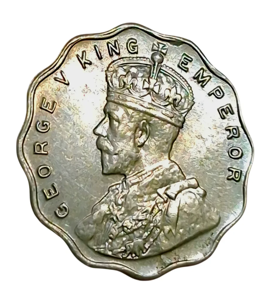British India ONE ANNA Cu/Ni Year 1913 King GEORGE-V **V. RARE** High UNC Grade.