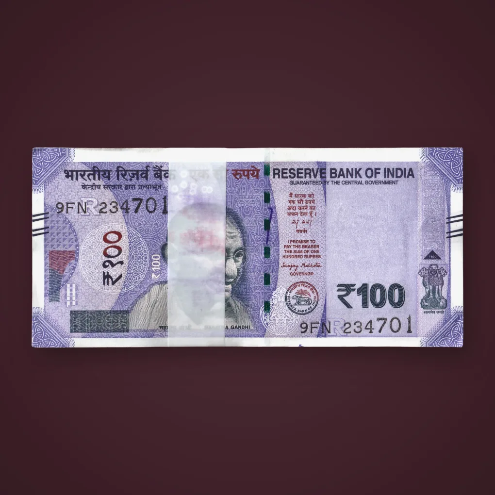 786 Rare 100 Rupees 2025 Complete Serial Packet With 234786 Signed by Sanjay Malhotra Inset R Serial 9FN 234701 Bundle Republic India Note # A669
