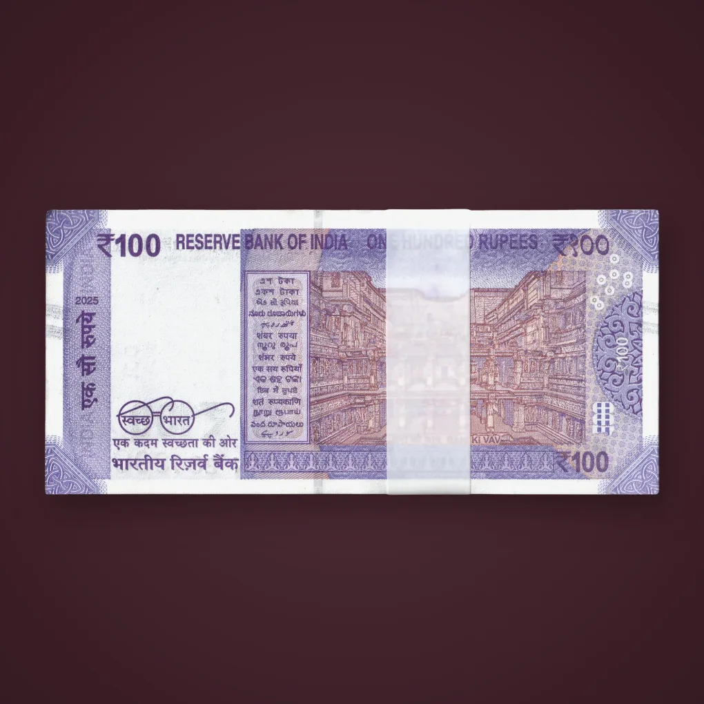 786 Rare 100 Rupees 2025 Complete Serial Packet With 234786 Signed by Sanjay Malhotra Inset R Serial 9FN 234701 Bundle Republic India Note # A669