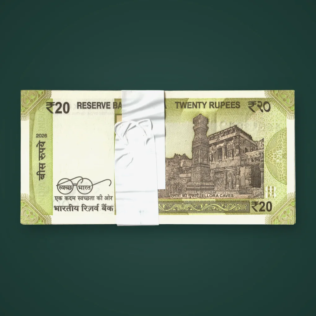 Rare 20 Rupee2026 Serial Wise Complete 100 Bank Note Packet Mahatma Gandhi New Series Sanjay Malhotra Republic India Note Bundle 46G Prefix Republic India Note # A682