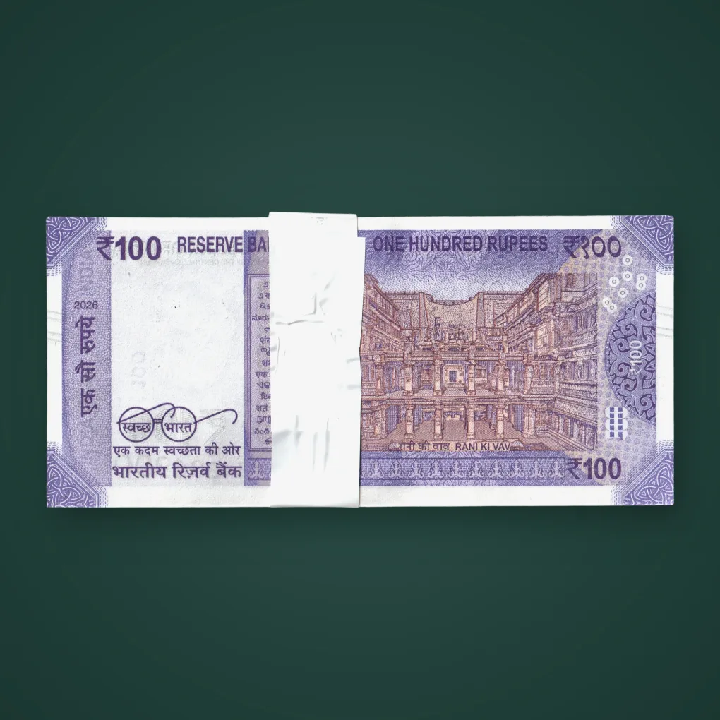 Rare 100 Rupees 2026 Serial Wise Complete 100 Bank Note Packet Signed by Sanjay Malhotra Bundle Republic of India Note # A680