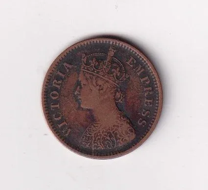 1894 British- India 1/2 Pice (Victoria) Calcutta Mint Rare Coin