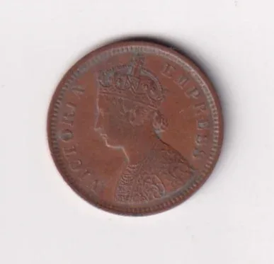 1894 British- India 1/2 Pice (Victoria) Calcutta Mint Rare Coin
