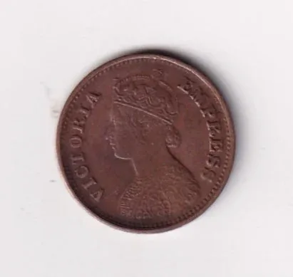1890 British- India 1/2 Pice (Victoria) Calcutta Mint Rare Coin