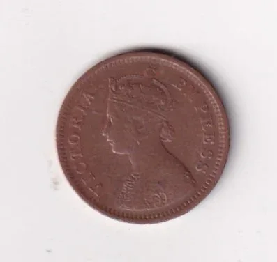 1892 British- India 1/2 Pice (Victoria) Calcutta Mint Rare Coin