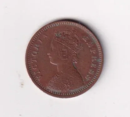 1892 British- India 1/2 Pice (Victoria) Calcutta Mint Rare Coin