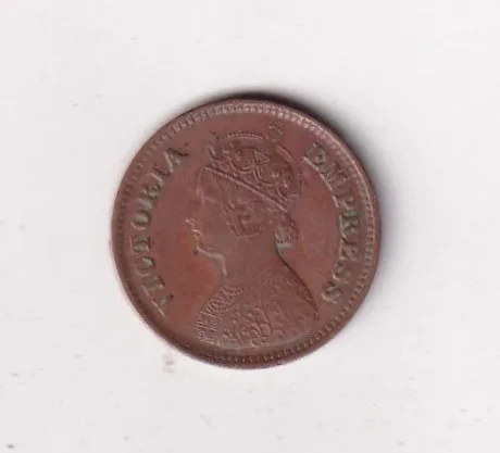 1900 British- India 1/2 Pice (Victoria) Calcutta Mint Rare Coin