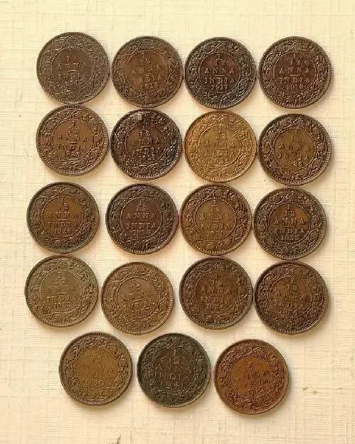 British India  King and emperor George v and George vi  Denominaton 1/12 anna  Excellent condition  Same and similar piece available