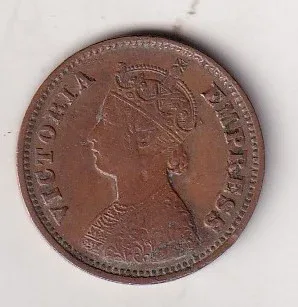 1898 British- India 1/2 Pice (Victoria) Calcutta Mint Rare Coin